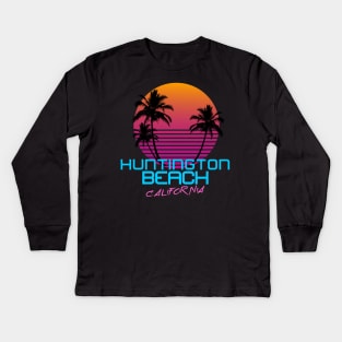 Huntington Beach California Kids Long Sleeve T-Shirt